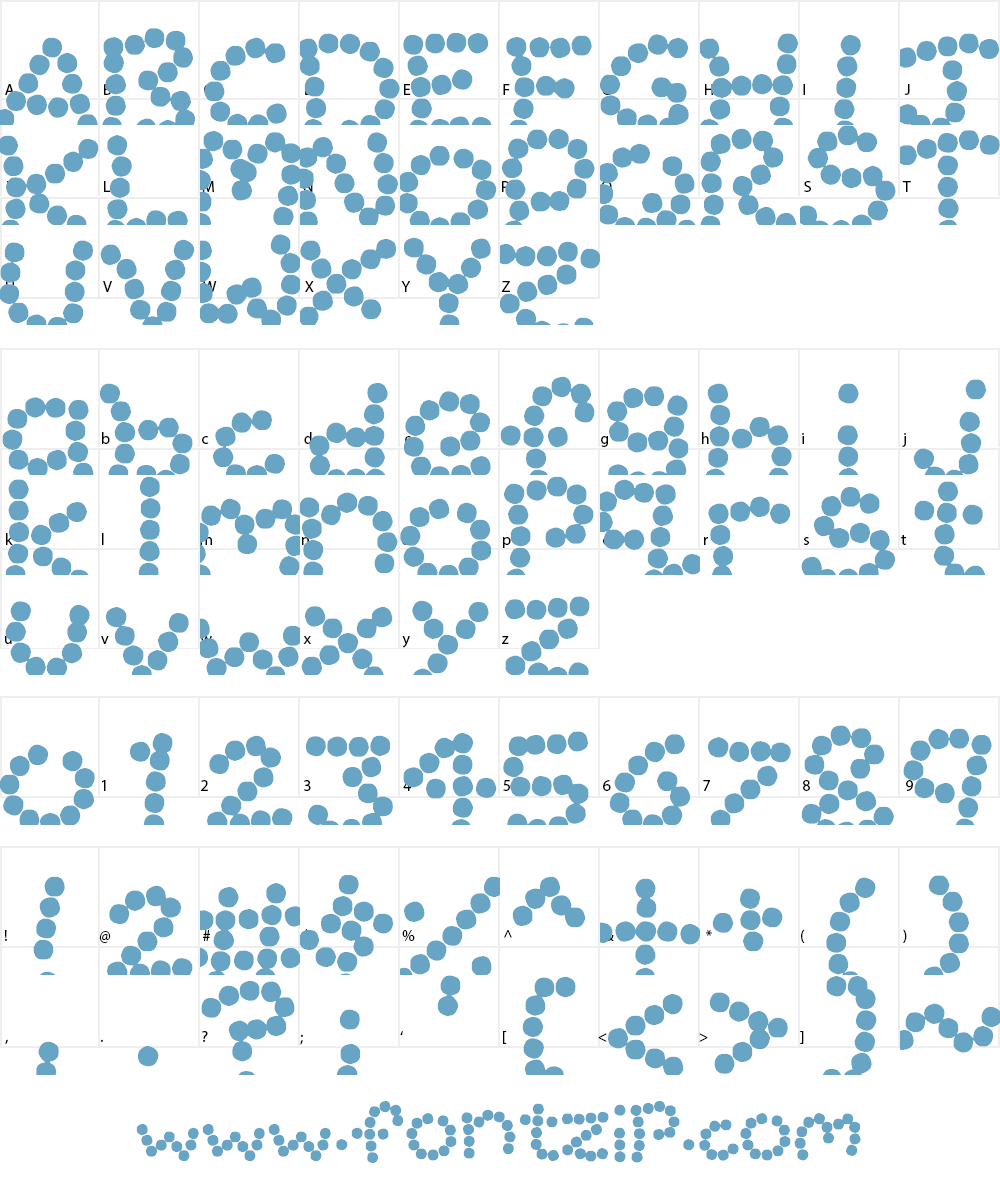 Bead Necklace Font Character